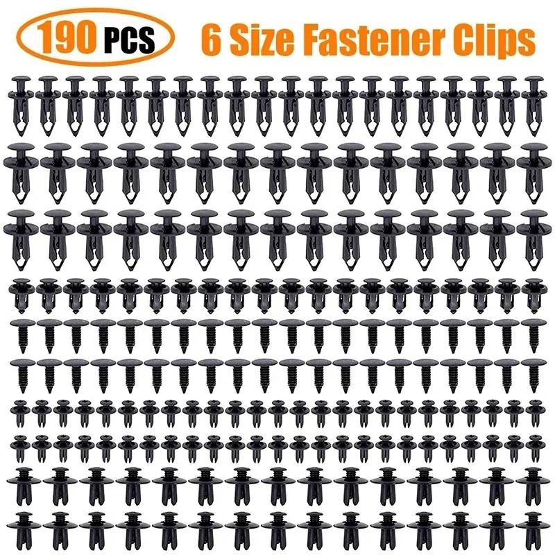Car Trim Fasteners Push Rivets Kit ABS Plastic Interior Clips Set