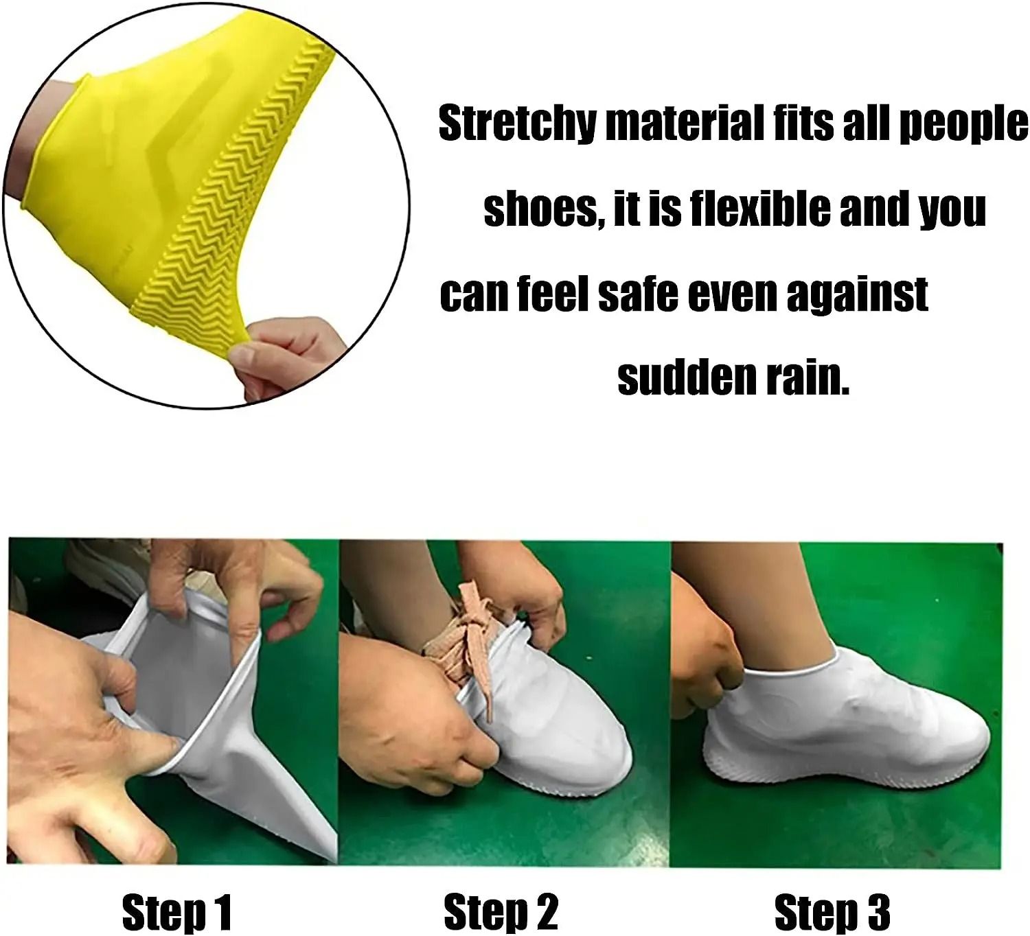 Reusable Waterproof Silicone Rain Shoe Covers