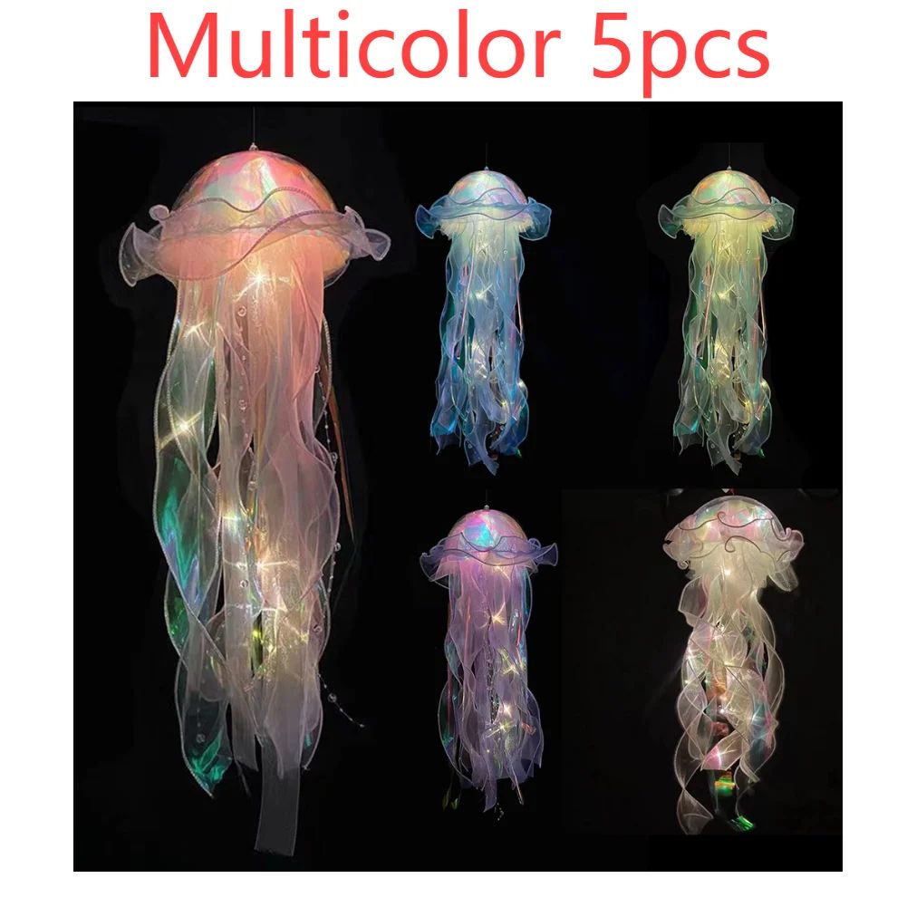 DIY Jellyfish Hanging LED Ceiling Lamp