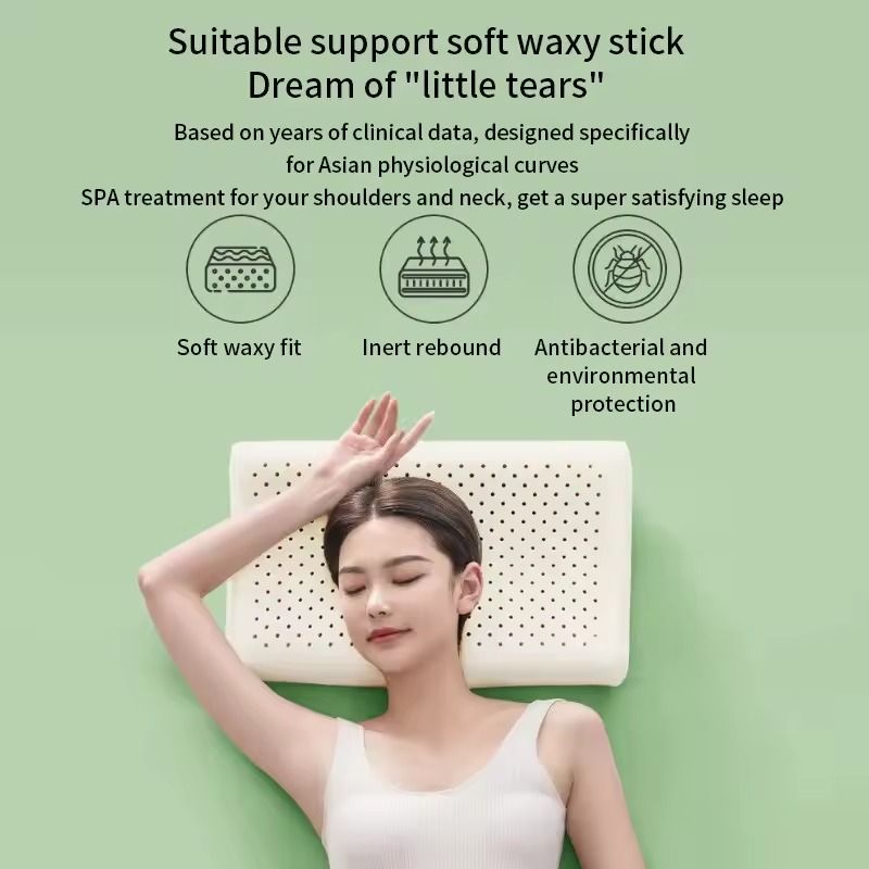 Natural Latex Cervical Pillow for Neck Support and Comfortable Sleep