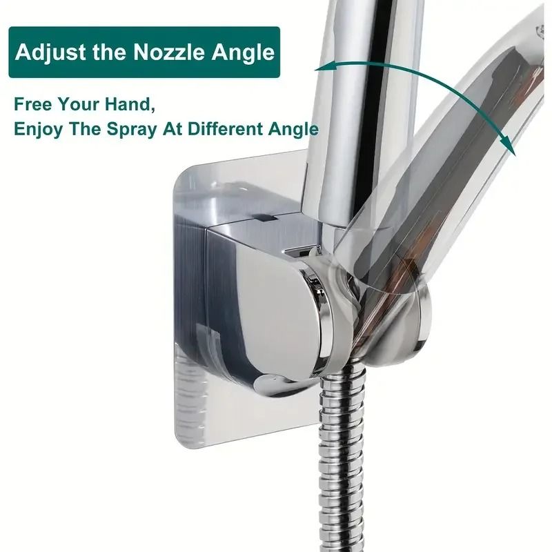 Universal Showerhead Holder Wall Mounted Punch Free Design