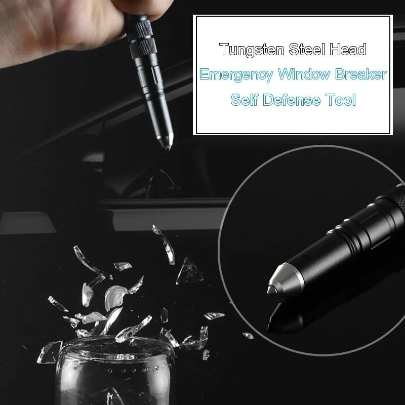 4 in 1 Tactical EDC Pen with Flashlight Glass Breaker and Bottle Opener