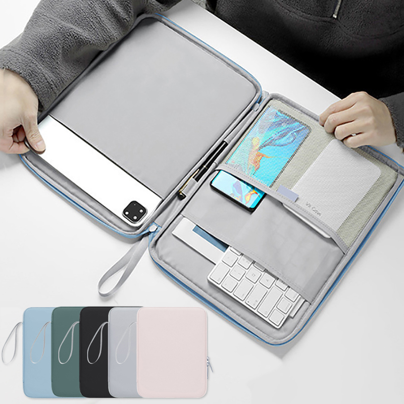 Tablet Sleeve Bag, Handbag Case for iPad Air, Samsung Tablet Cover, Xiaomi Lenovo Shockproof Pouch with Multi Pockets