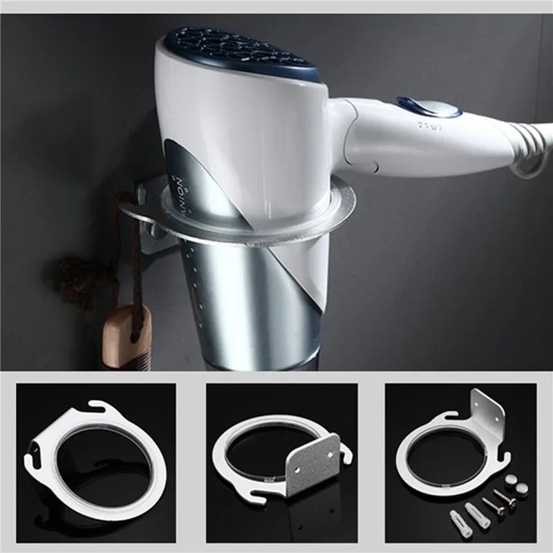 Space Aluminum Wall Mounted Hair Dryer Holder