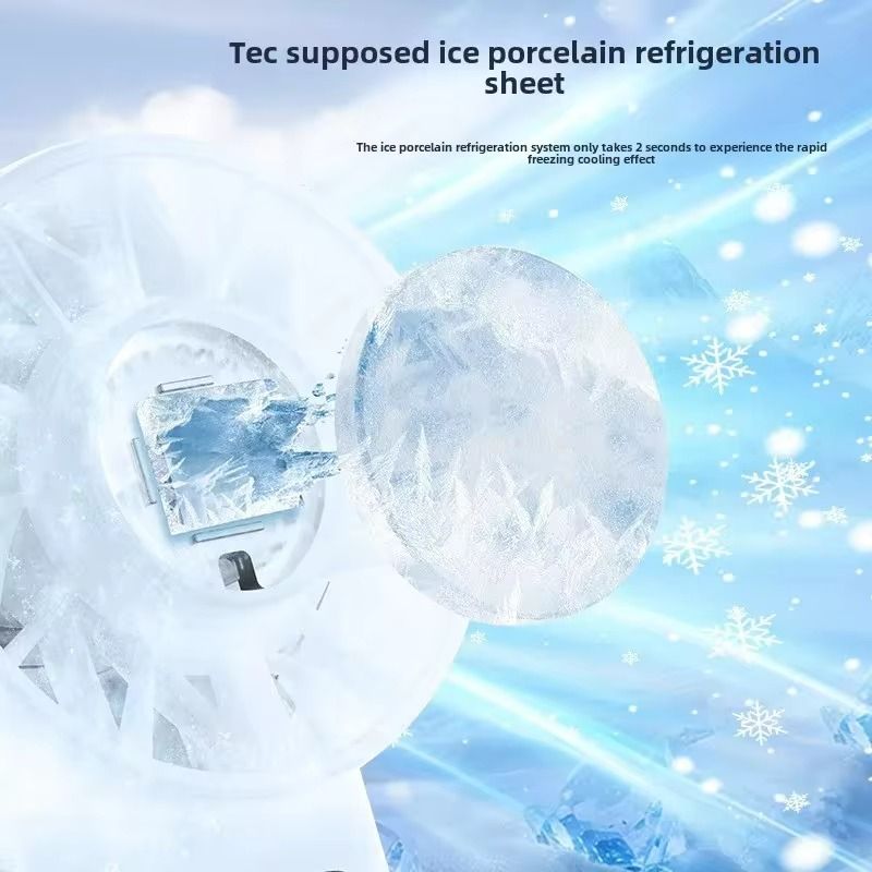 Ice Compress High Speed Cooling Fan USB Rechargeable Mini Handheld Fan