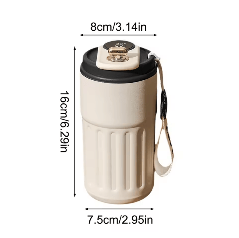 Smart LED Temperature Coffee Cup – 316 Stainless Steel Insulated Travel Mug