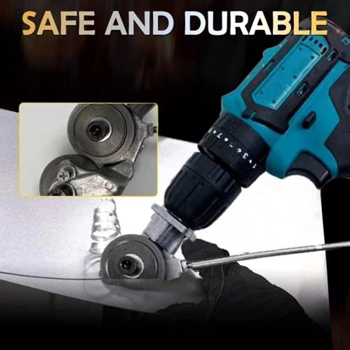 Metal Sheet Cutter Nibbler Saw, Electric Drill Shears Plate Cutter Attachment