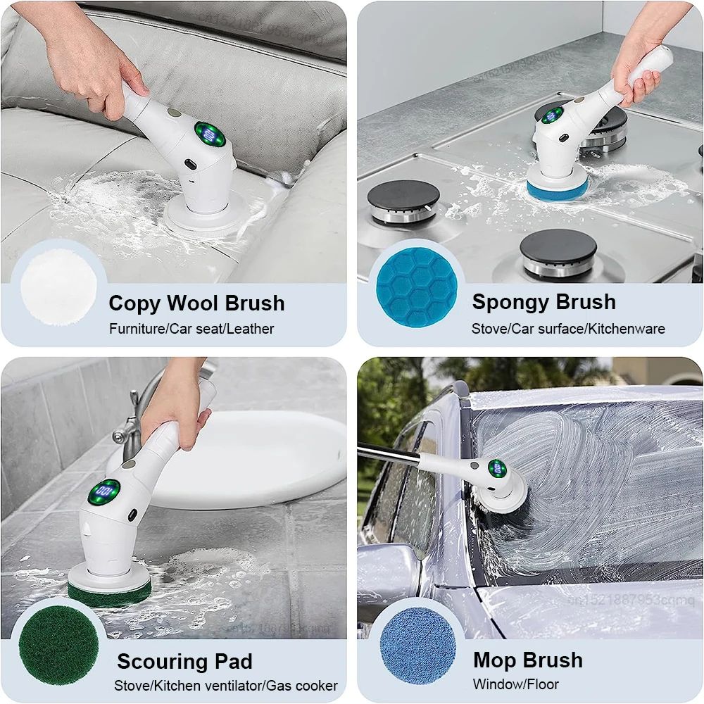 Wireless Electric Bathroom Cleaning Brush