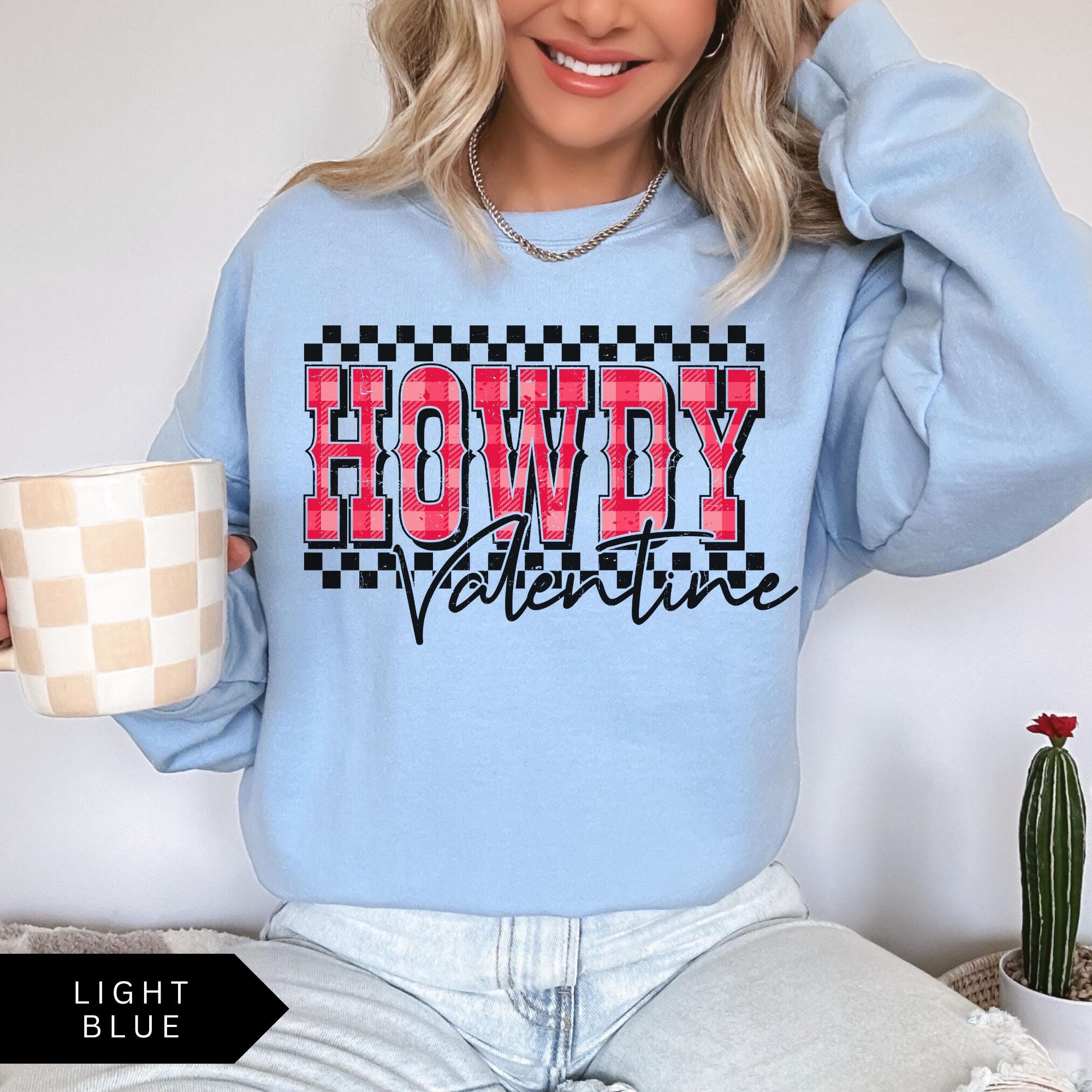 Retro Western Valentine Sweatshirt, Howdy Valentine Sweatshirt, Trendy Western Valentine's Day Shirt, Valentine's Shirt