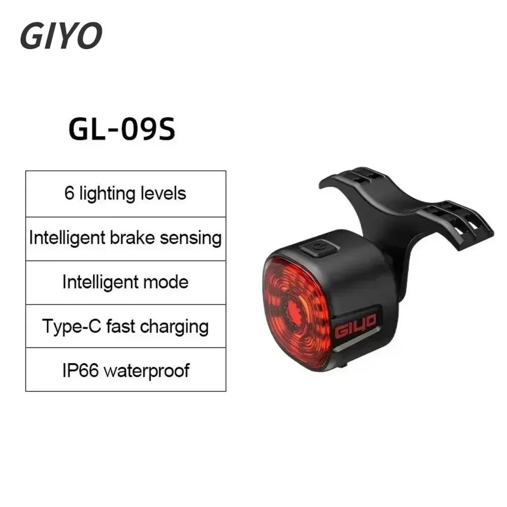 Smart LED Bicycle Rear Brake Light with USB Rechargeable Safety Taillight