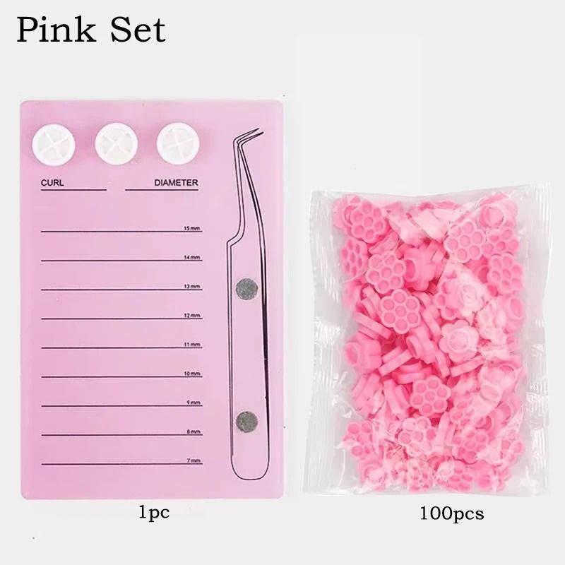 Magnetic Acrylic Eyelash Extension Scale Holder with Glue Pallet Cup
