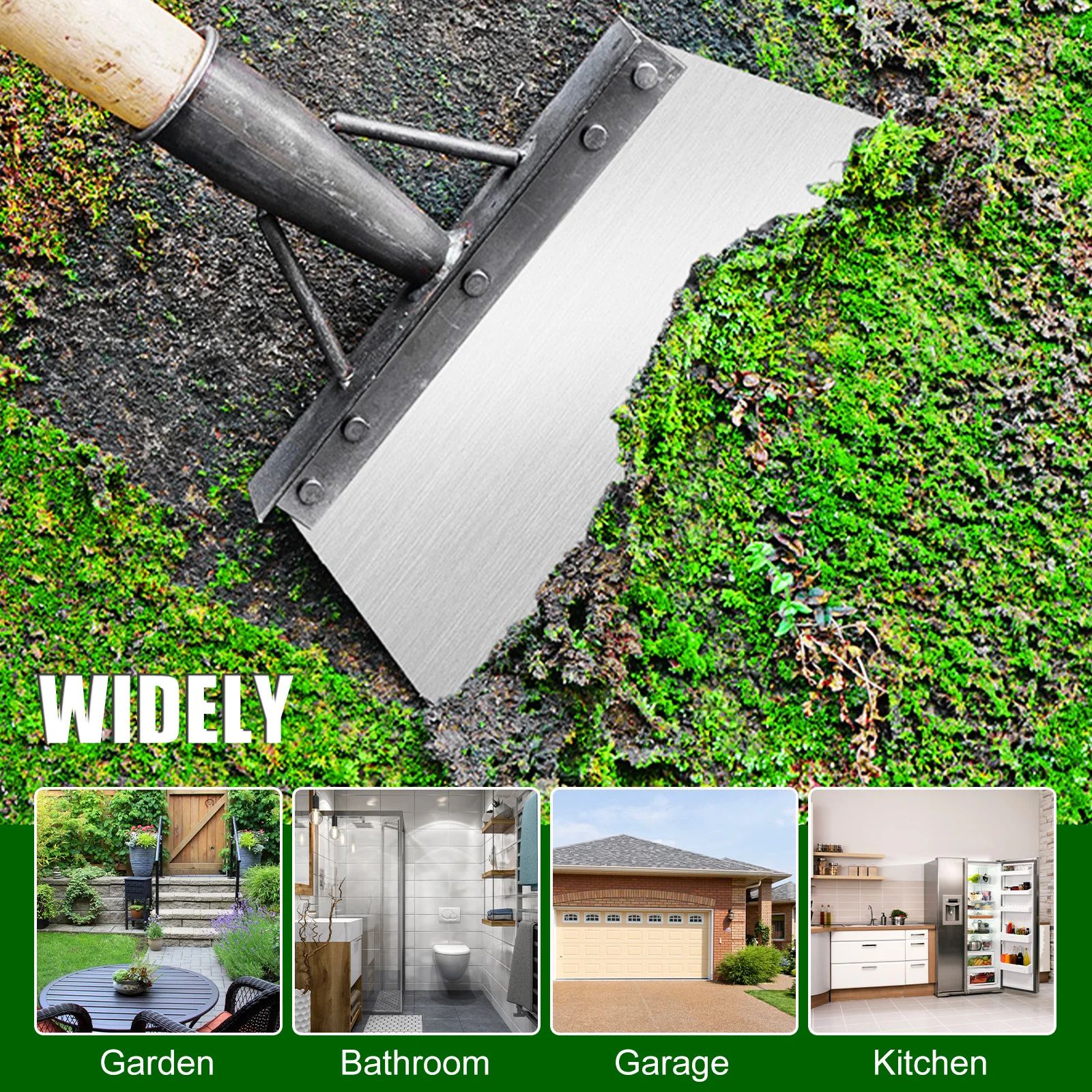 Heavy Duty Garden Shovel Steel Spade for Digging Weeding and Soil Cleaning