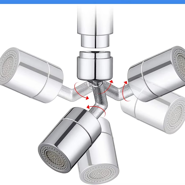 Rotating Faucet Extender Aerator Splash Proof Water Saving Adapter