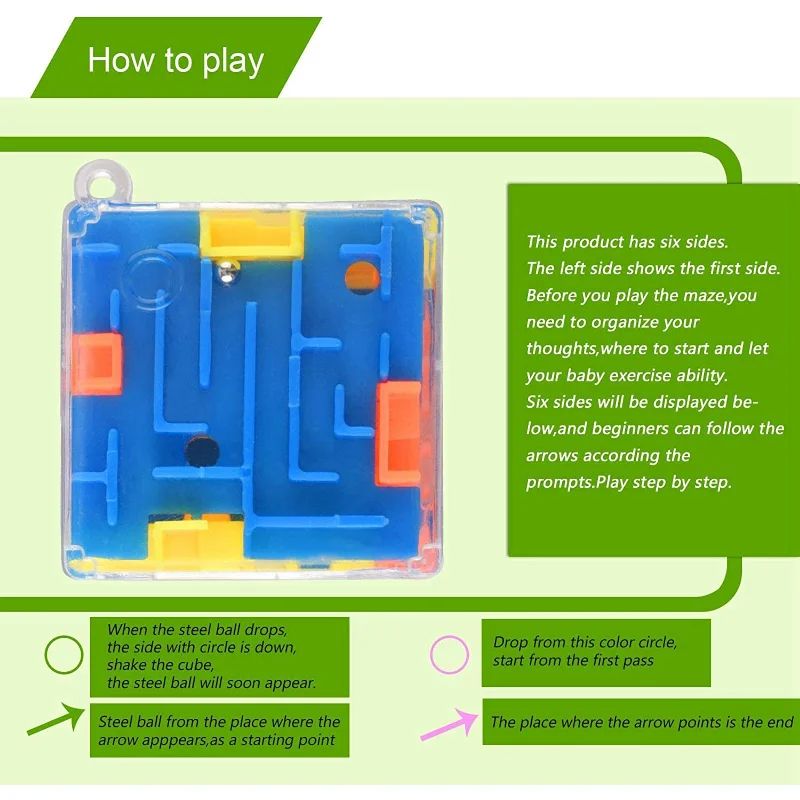 Mini 3D Maze Puzzle Cube Toy