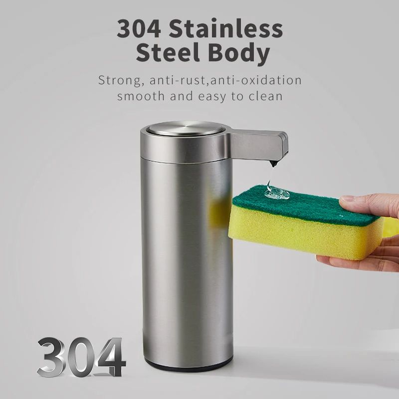 Automatic Touchless Soap Dispenser, Stainless Steel Kitchen Soap Machine