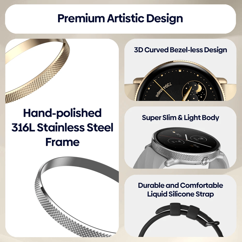 Zeblaze GTR 3 Pro AMOLED Smartwatch with Bluetooth Calling and Fitness Tracking