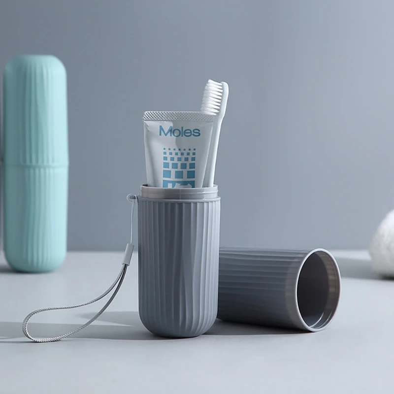 Portable Travel Toothbrush Cup & Toothpaste Holder Travel Storage Solution
