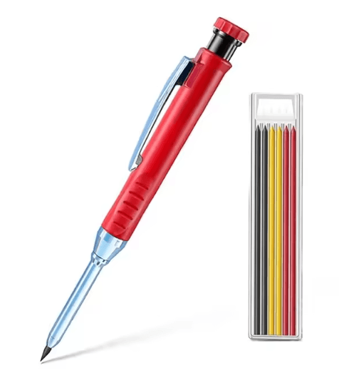 2.8mm Carpenter Mechanical Pencil Set – Long Head Marking Tool with Sharpener