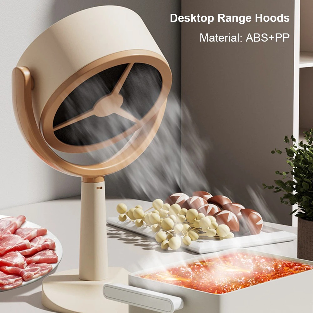 Portable Desktop BBQ Extractor with Battery – Adjustable Angle Range Hood for Indoor Hot Pot