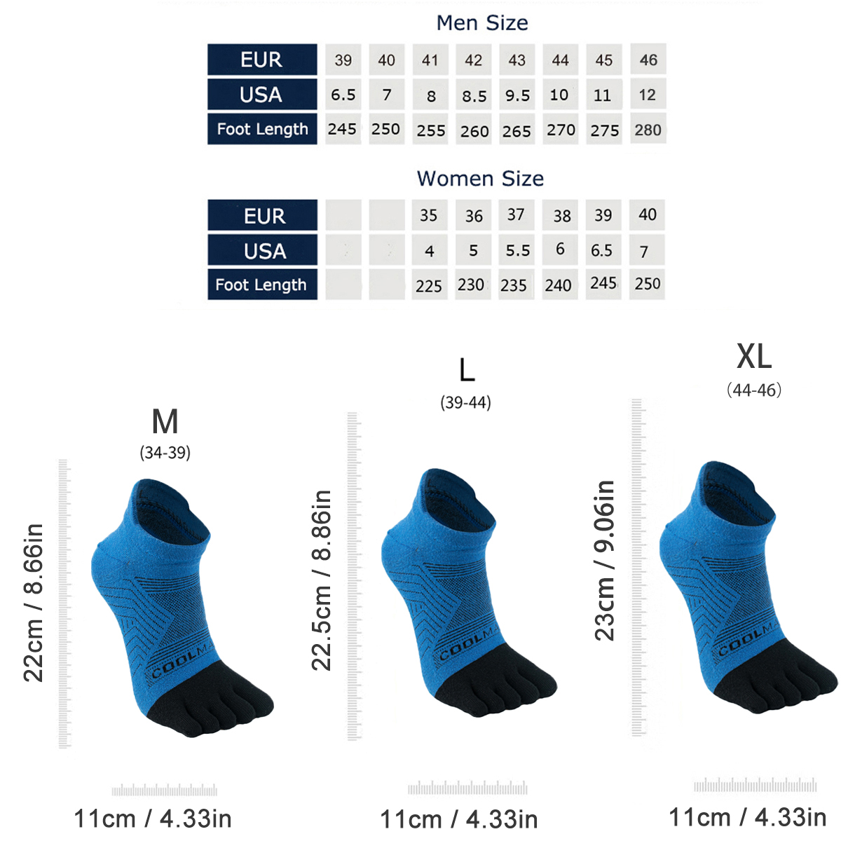 Breathable Five Finger Sports Socks for Running and Off-Road Adventures