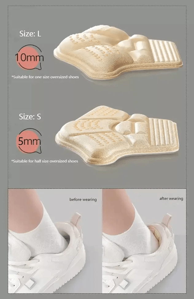 Heel Grip Cushions – Anti-Slip Shoe Pads for Blister Prevention and Size Adjustment