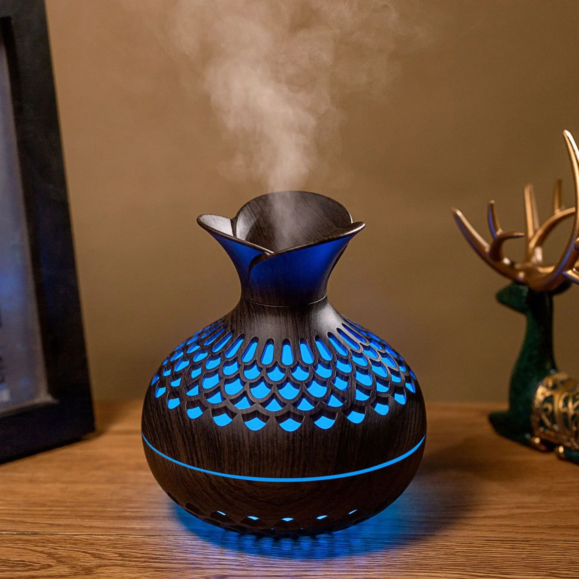 Elegant Hollow Vase Mini USB Air Humidifier