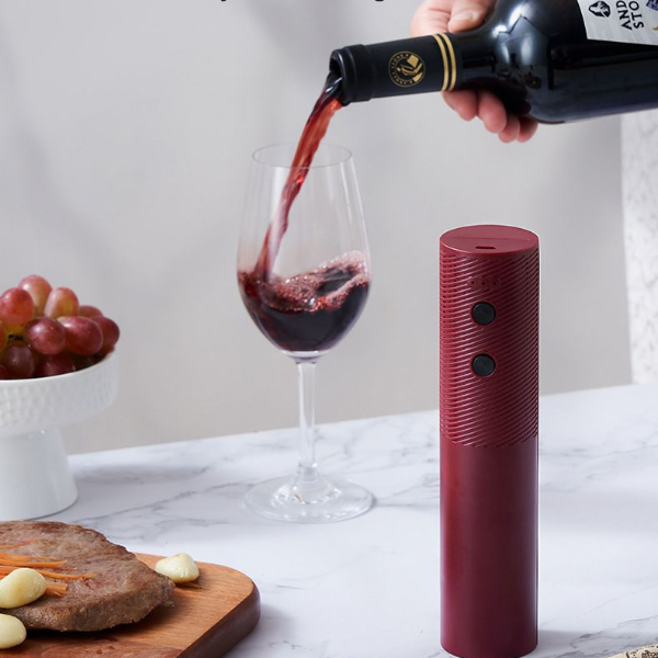 Electric Wine Bottle Opener, Rechargeable Automatic Corkscrew with One-Click Button, Portable and Cordless Wine Opener