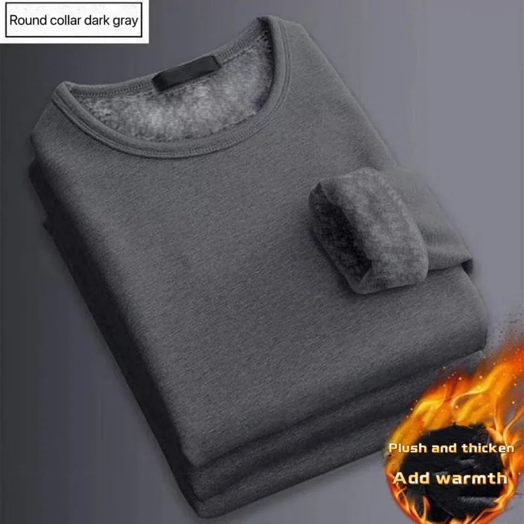 WarmCore Velvet Thermal Long Sleeve Shirt for Men Winter Base Layer (M–5XL)