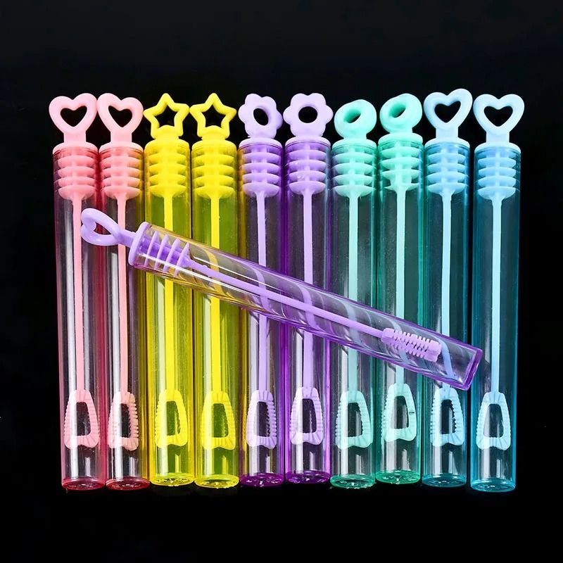 10-Piece Heart Wand Bubble Soap Tubes