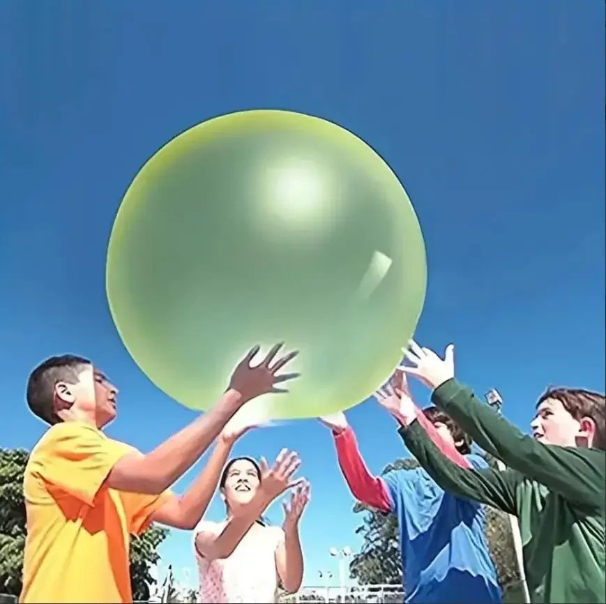 Transparent Bubble Ball Blowing Balloon Toy with Stretchy TPR Material