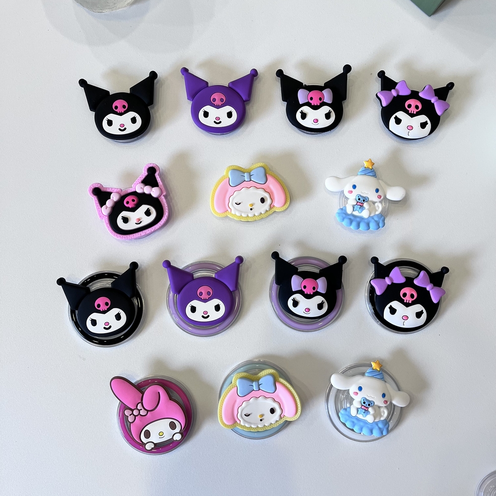 Sanrio Magnetic Phone Grip Stand with Kuromi and My Melody Design