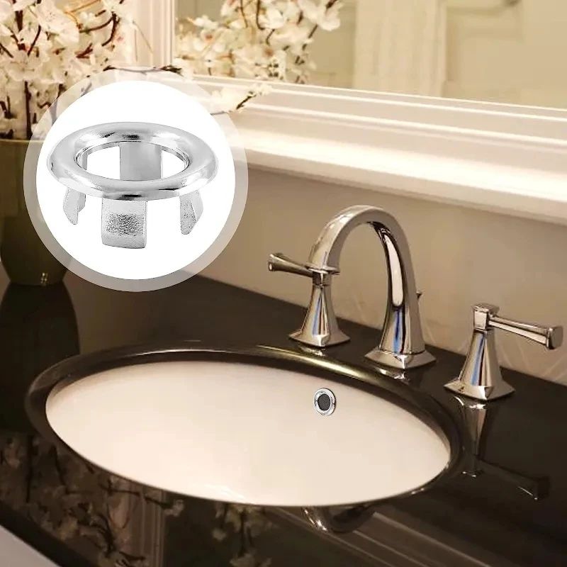 Premium Overflow Drain Cover Set for Sinks & Bathtubs – Circular Decorative Basin Caps
