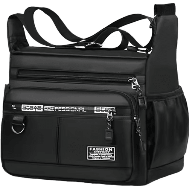 Mens Cross Body Bag Adjustable Shoulder Business Multi Pocket Everyday Messenger Bag