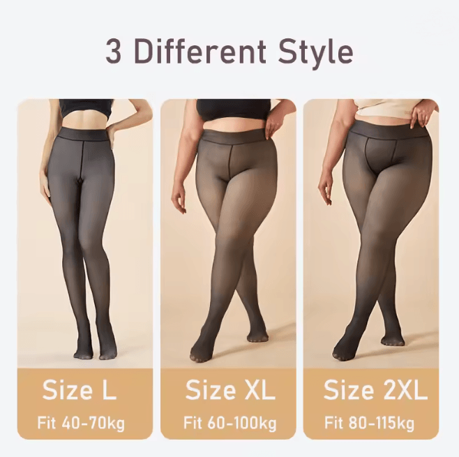 Womens Thermal Tights Warm Translucent High Waist Leggings