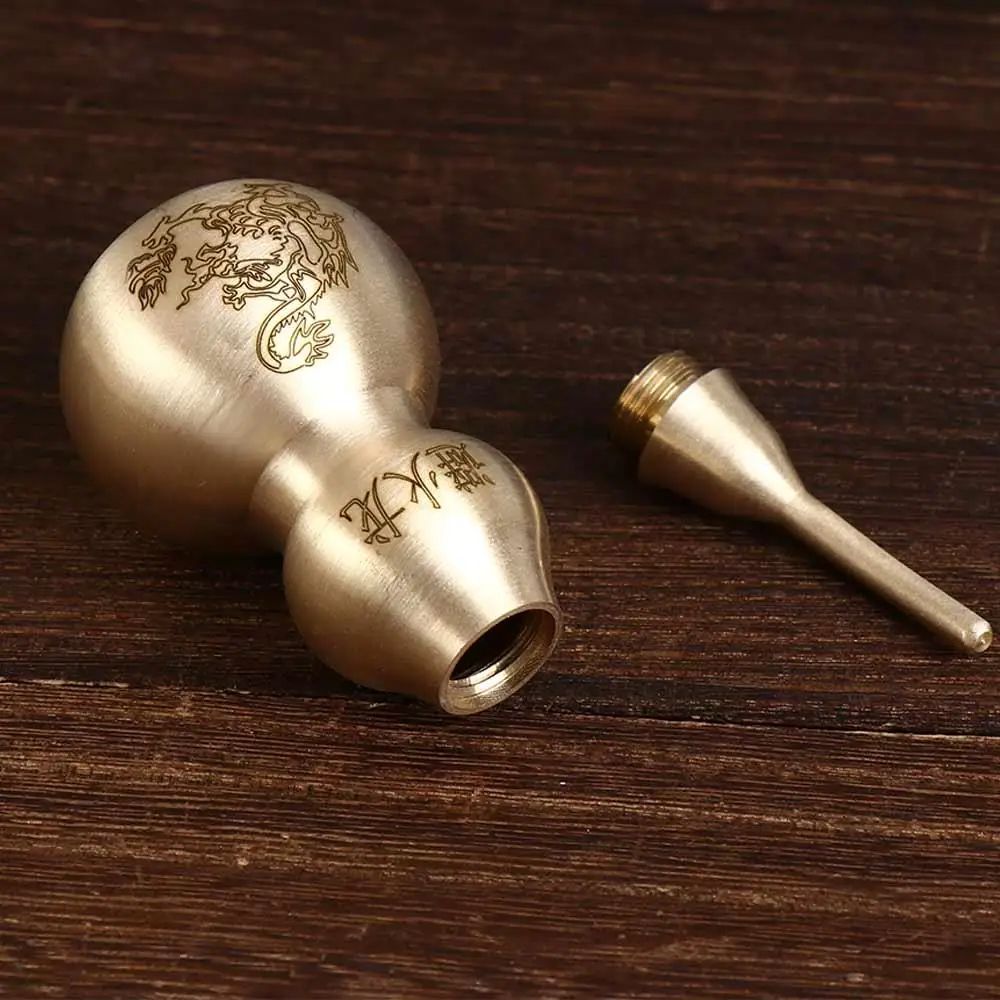 Brass Feng Shui Wu Lou Gourd Statue