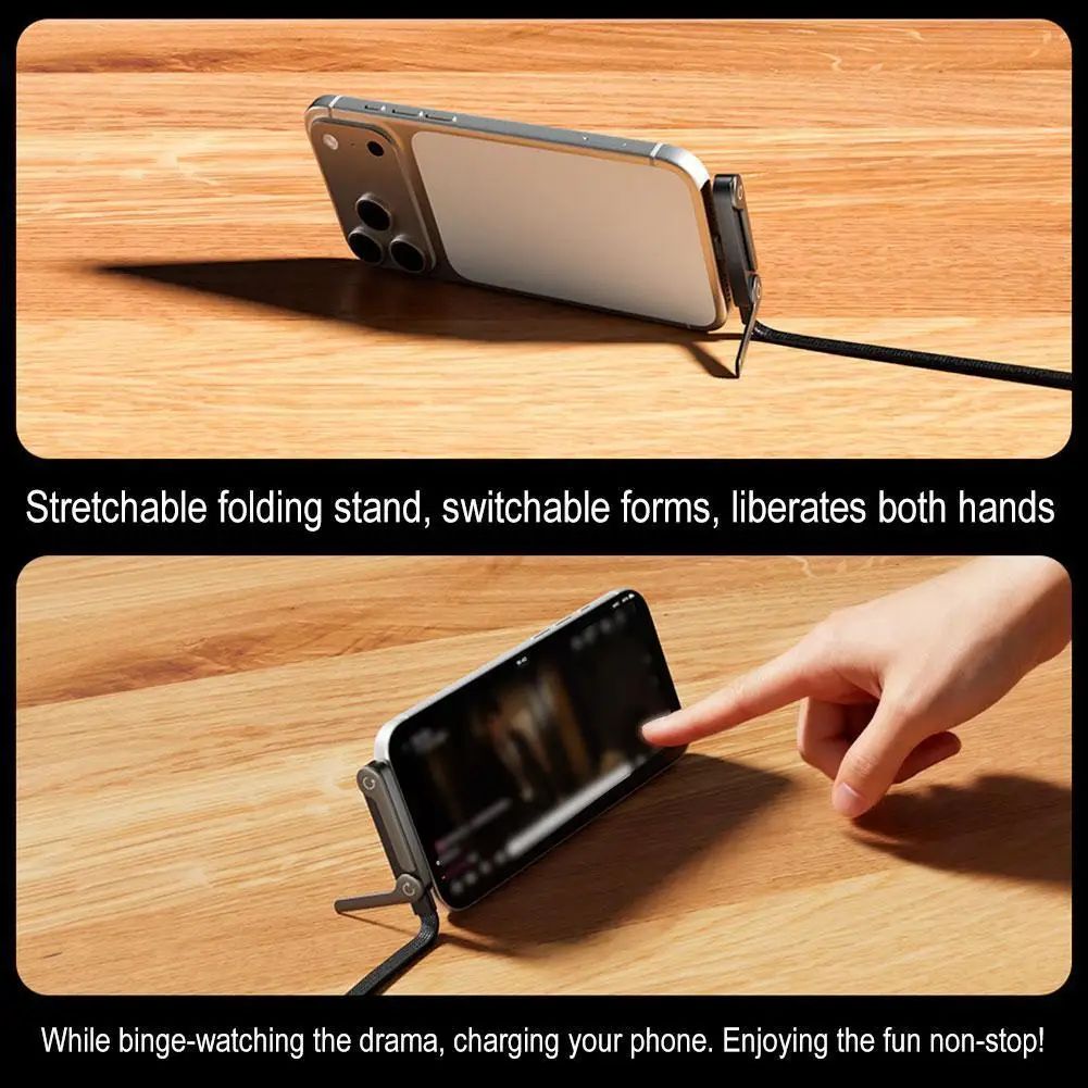 2 in 1 Fast Charging Cable with Phone Stand