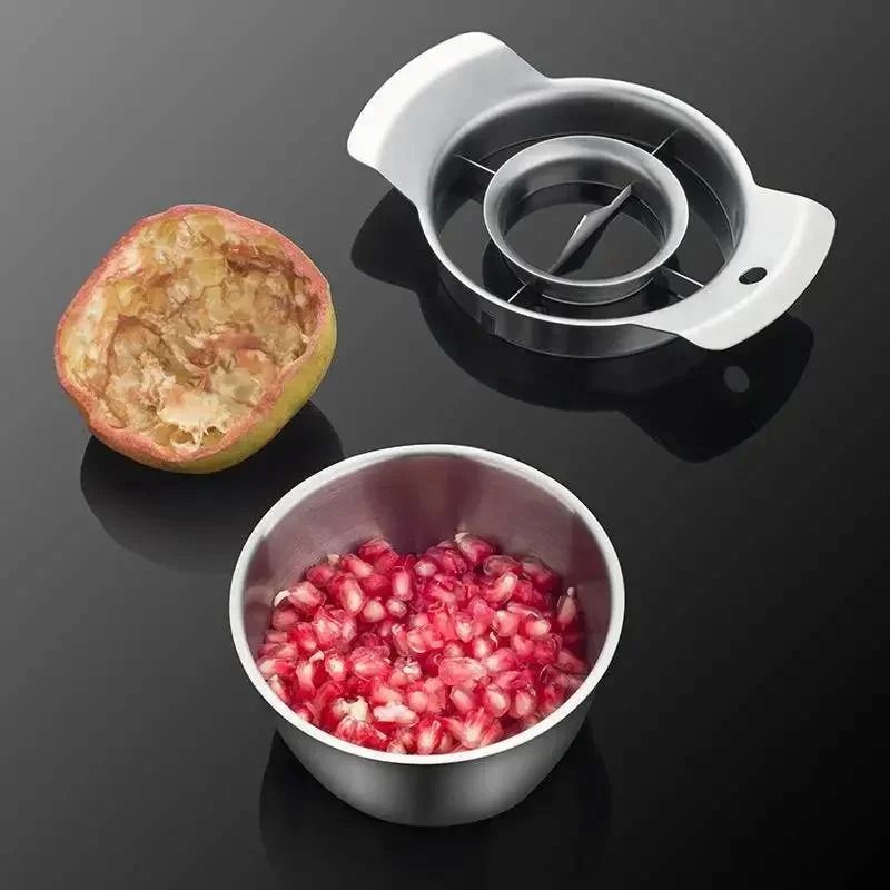 Premium Stainless Steel Pomegranate Seed Extractor & Opener Set