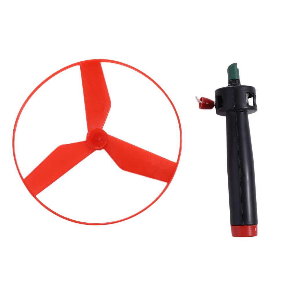 Pull String Flying Helicopter Toy for Kids Colorful Outdoor Fun Flying Disc Propeller Spin Top