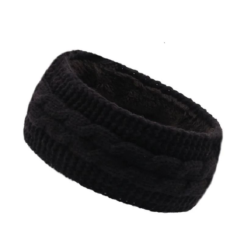 Velvet-Lined Thermal Knitted Winter Headband