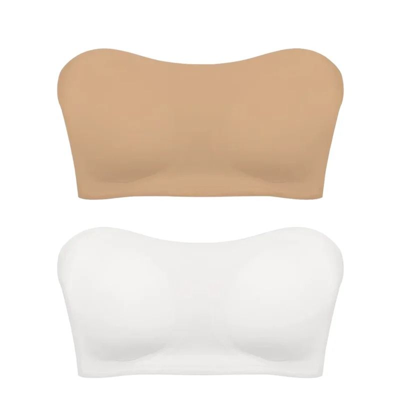 Seamless Ice Silk Strapless Push Up Anti-Slip Bra