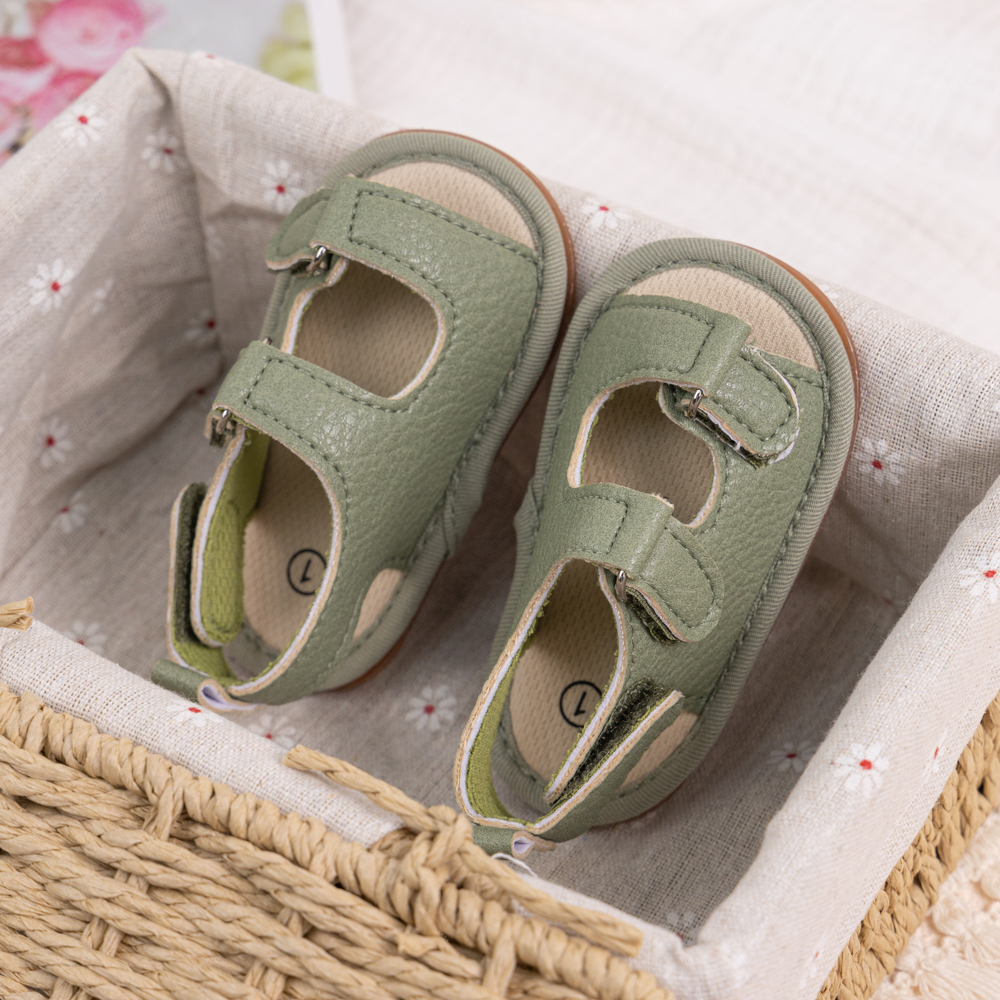 PU Soft Bottom New Baby Sandals Baby Shoes, Anti-Slip Baby Boy Girl Sandals First Walker Crib Shoes & Infant Moccasins