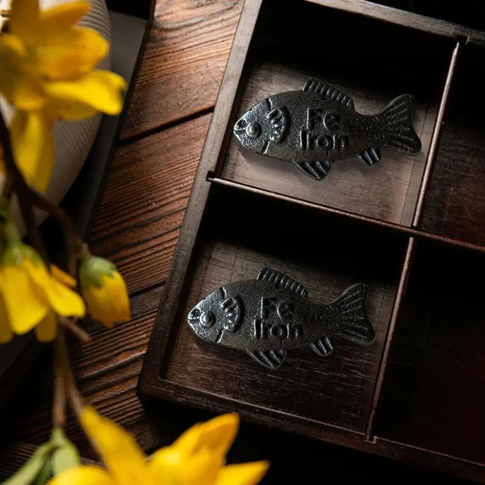 Rustic Cast Iron Fish Decor - Handcrafted Iron Art Ornament for Home & Desk