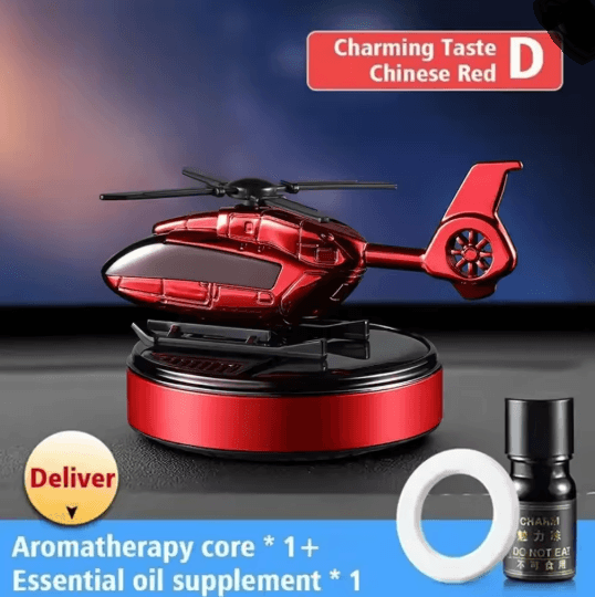 Solar Spin Helicopter Car Air Freshener Diffuser