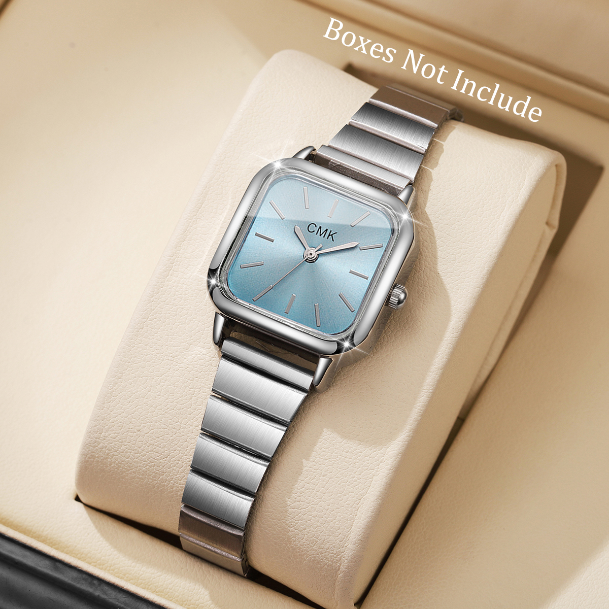 Luxury Ultra thin Quartz Womens Wristwatch Fashion Square Design with Elegant Strap