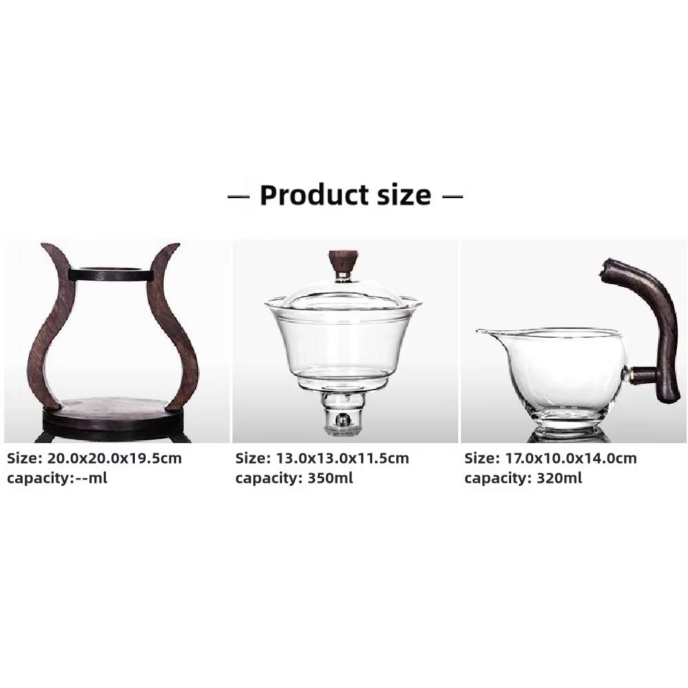 Lazy Kung Fu Magnetic Drip Teapot Set – Heat-Resistant Glass Semi-Automatic Tea Set