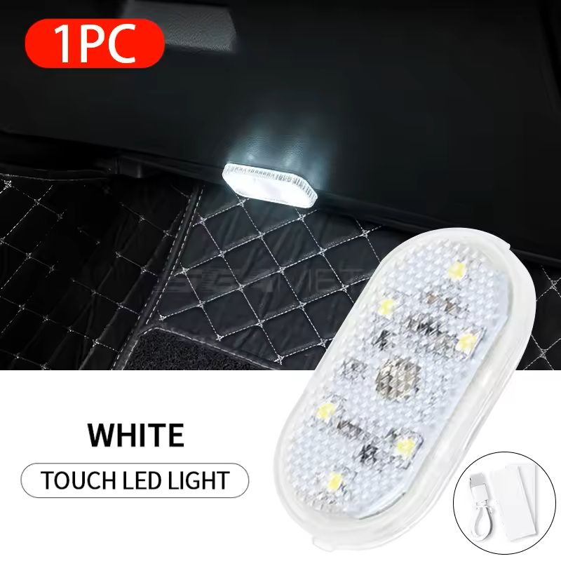 Mini USB-Rechargeable Car Touch Light Magnetic Ambient Lamp for Floor, Trunk, Hood, Ceiling & Auto Interior