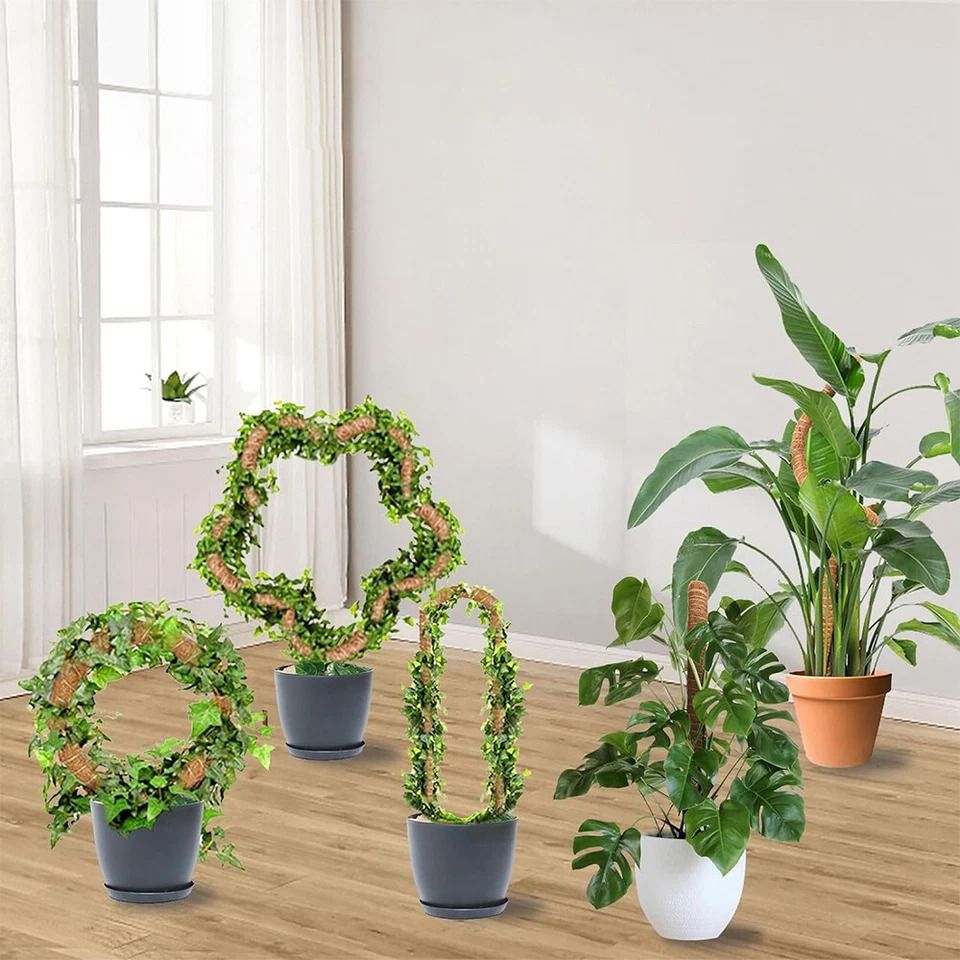 Coir Moss Pole for Climbing Plants, Monstera Support Stick for House Plants, Totem Support for Philodendrons