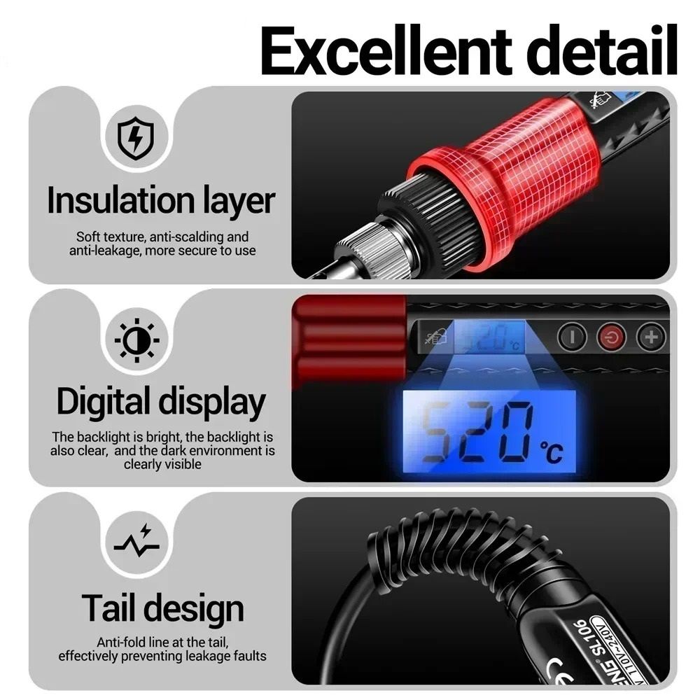 Adjustable Temperature Electric Soldering Iron Kit