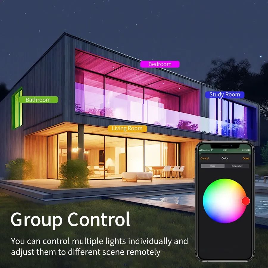 Smart WiFi LED Ceiling Light with App and Voice Control
