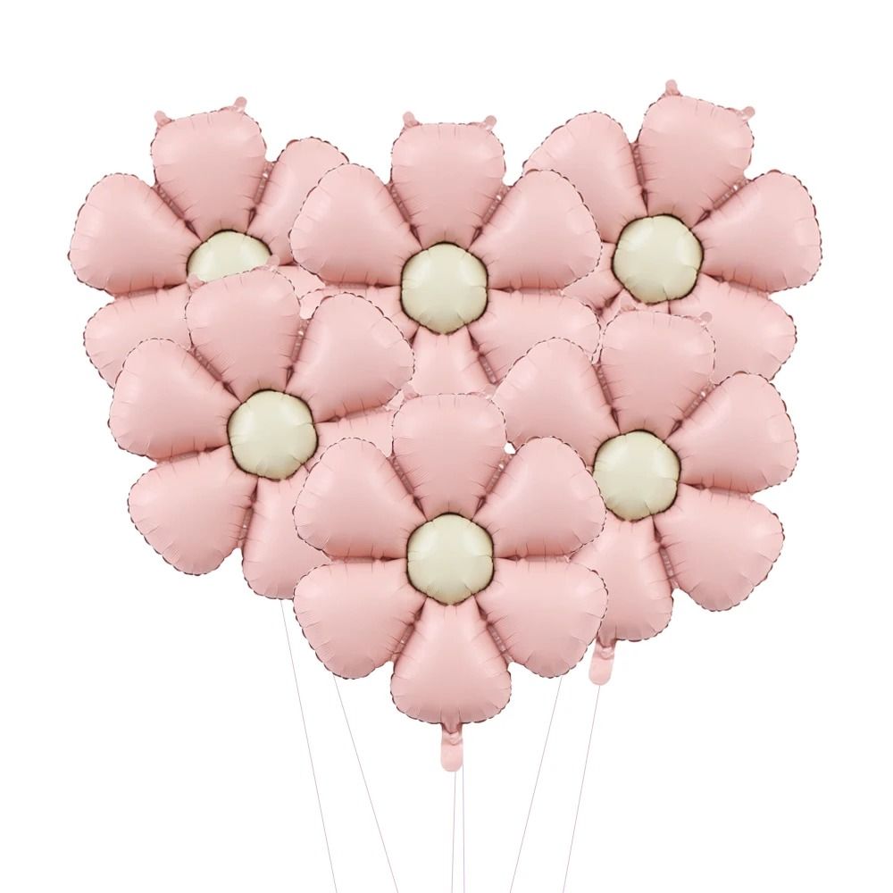 6-Piece Matte Candy Daisy Foil Balloon Set